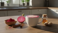 Latté z czerwonego buraka służy zdrowiu i smakowi