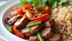 Szybki obiad z wieprzowej szynki do łatwego i smacznego przygotowania