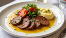 Zrównoważone plastry wołowe w musztardzie do nowoczesnego gotowania