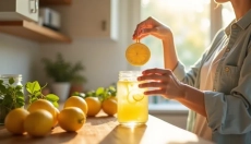 Woda z cytryną wieczorem pomaga w detoksykacji i lepszym śnie.