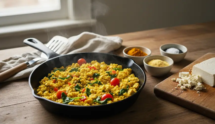 Tofu scramble jako zamiennik jajek, który zaskoczy