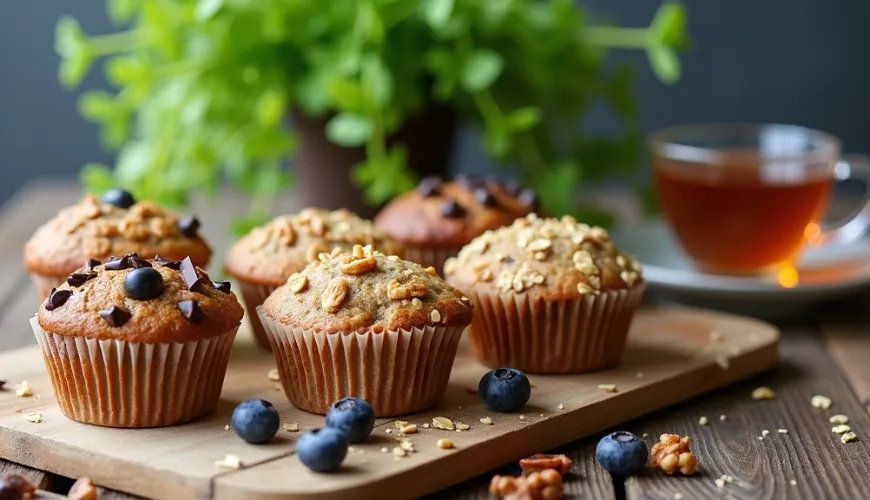 Zdrowe muffiny z płatków owsianych i bananów na każdą okazję