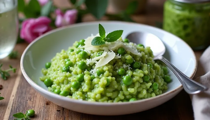 Dowiedz się, jak przygotować kremowe risotto z groszku w domu bez stresu